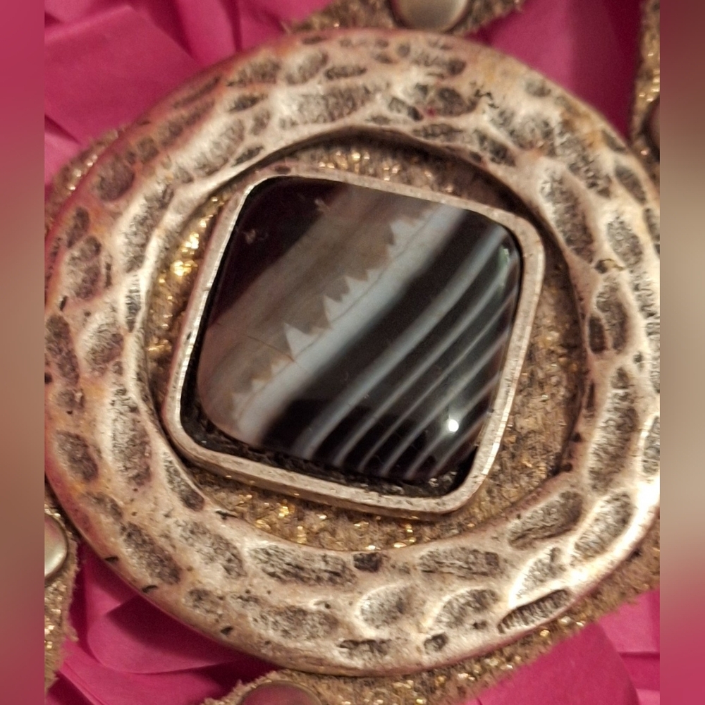 NWOT Gorgeous Leatherock USA Braclet w/ Stone Purchased @ Buckle - Picture 7 of 10
